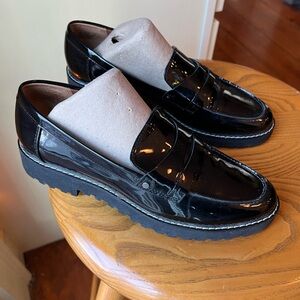 Franco Sarto Shiny Black Women's Flats